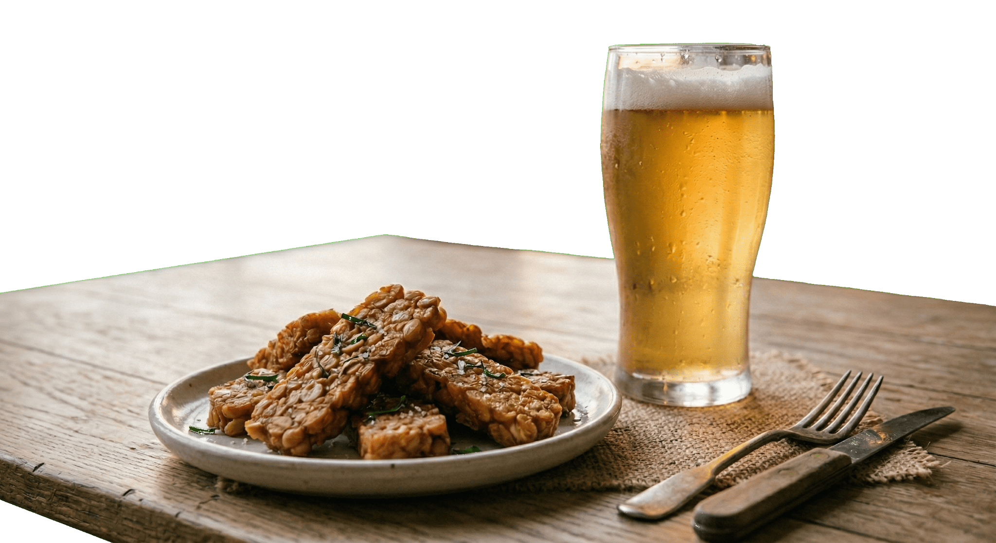 テンペゴレンとビール